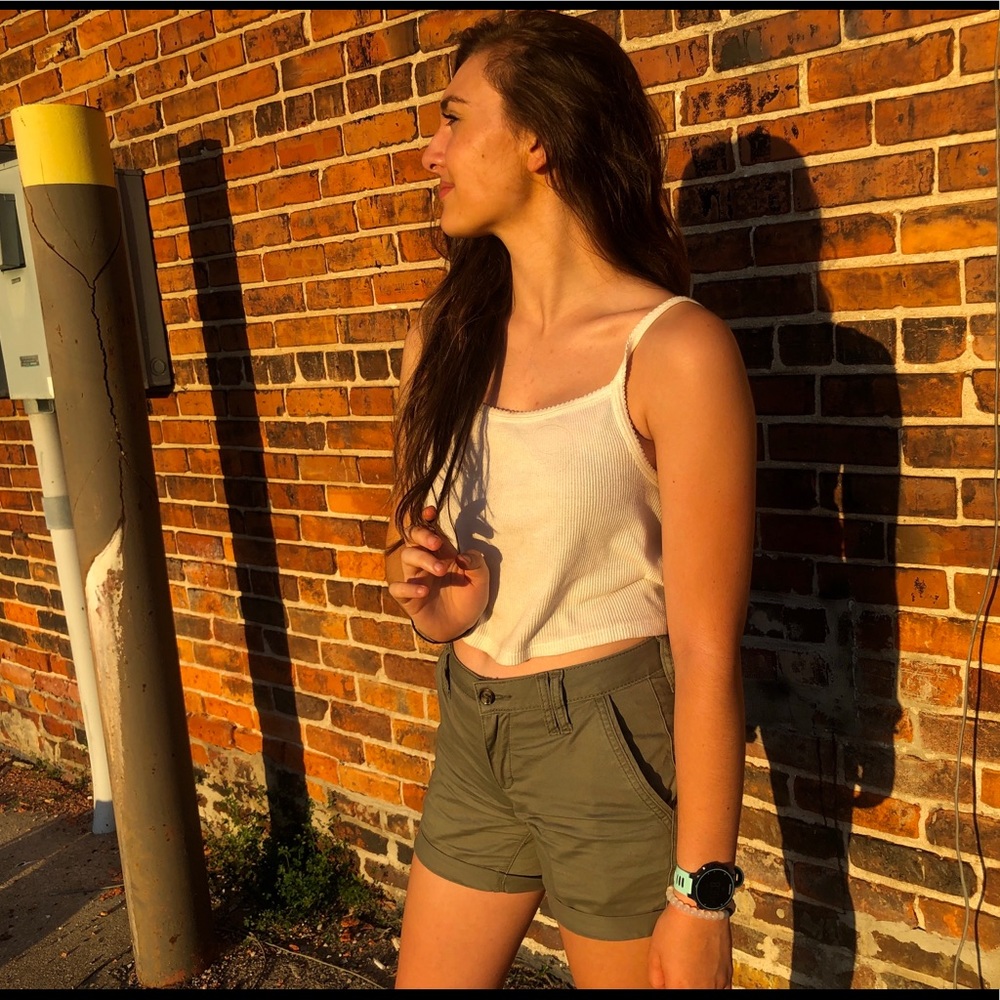 Green Middi Shorts